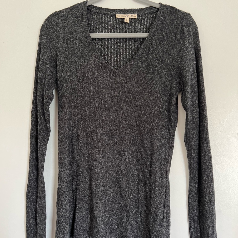 Express grey fitted sweater